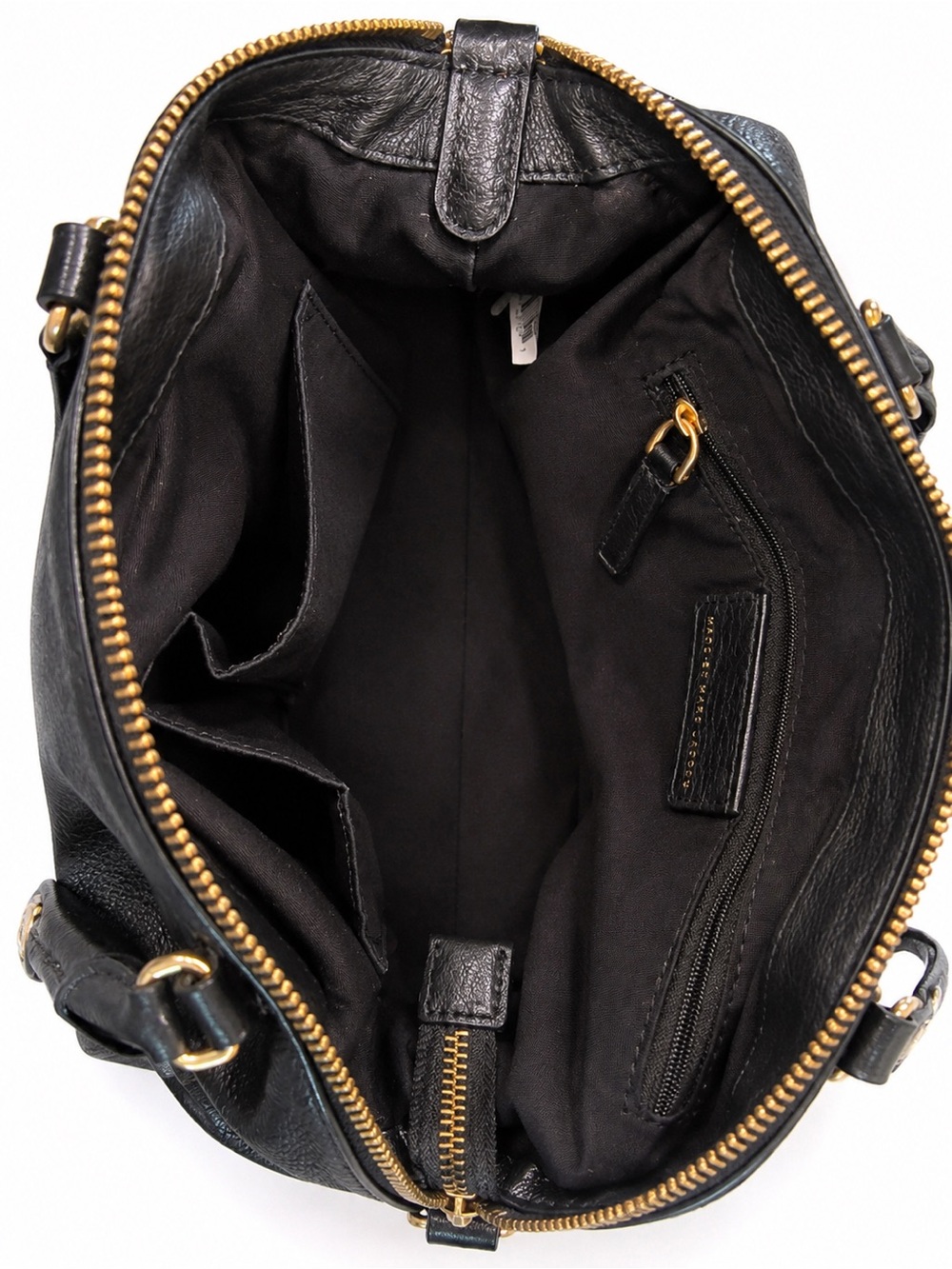 Marc Jacobs Black Pebbled Leather Dome Crossbody with Gold Plate - Picture 9 of 9